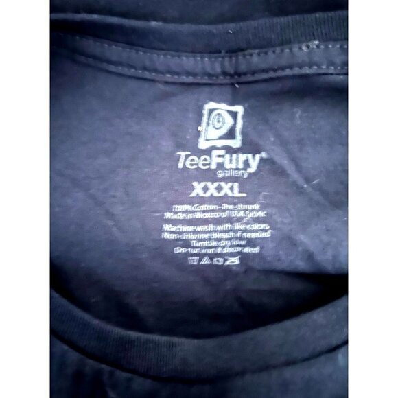 Teefury Mashup Star Wars Villain Eyes Navy Blue Graphic T-Shirt 3XL Stretch New - Picture 3 of 3